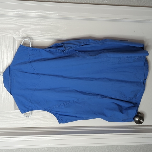 Carhartt Blue Sleeveless Utility Snap Closure Summer Top Blouse size XL - Picture 2 of 7